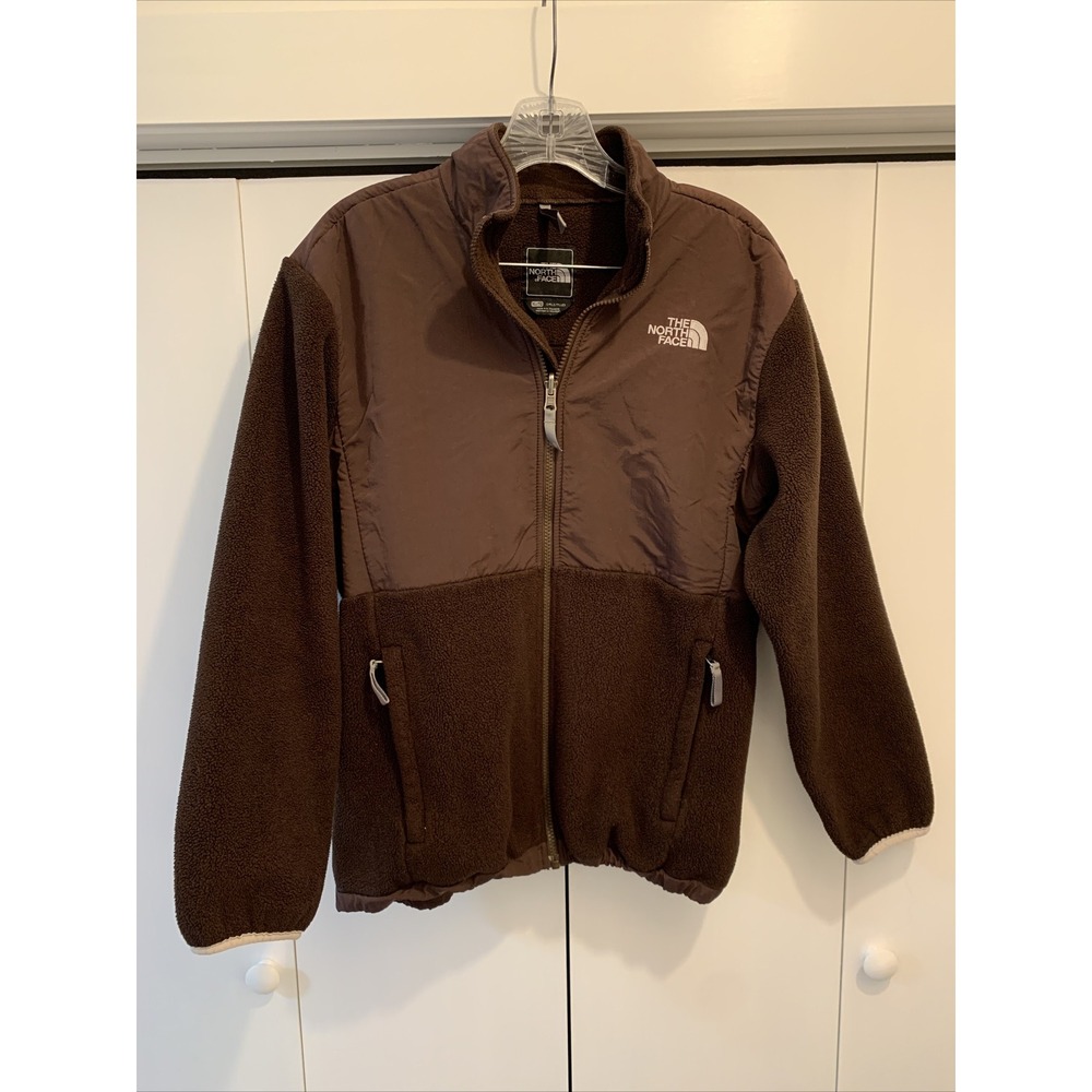 The North Face Girls POLARTEC Fleece Jacket‎ Coat BROWN Size XL WARM, COMFY! TNF